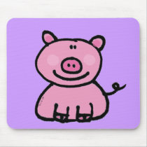 Pink piggy mouse mat