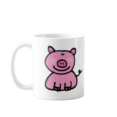 Pink piggy mug by jsoh