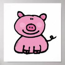 Pink piggy posters