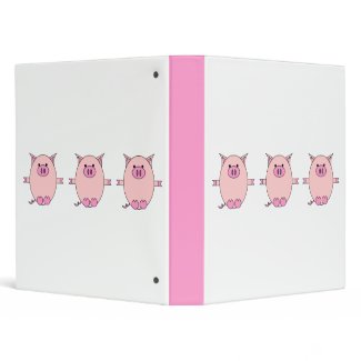 Pink Piggy Power Binder binder