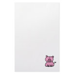 Pink piggy customized stationery