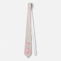 Pink Piggy Tie by Customizables Pink Piggy Tie