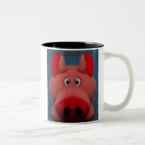 Pink Piggy two-tone mug by zoltanbuday Pink Piggy two-tone mug