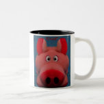 Pink Piggy two-tone mug
