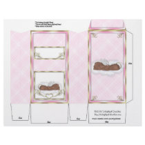 Pink Pinch Box Party Favors. African American Baby Flyer Design