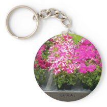 "Pink Pink Petunias" Keychain