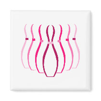 Pink Pins Logo Refrigerator Magnet