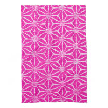 Pink Pinwheel Batik Kitchen Dish Towel