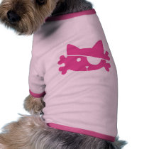 PINK PIRATE CAT - doggy shirt pet clothing by twilight_cat PINK PIRATE CAT - doggy shirt pet clothing