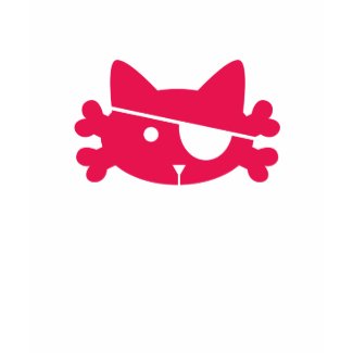 Pink Pirate Cat - Tee shirt