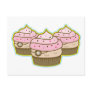 pink pirate cupcake postcard