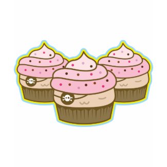 pink pirate cupcake shirt