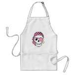 Pink Pirate Skull Apron
