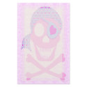 Pink Pirate Skull Blank Stationery