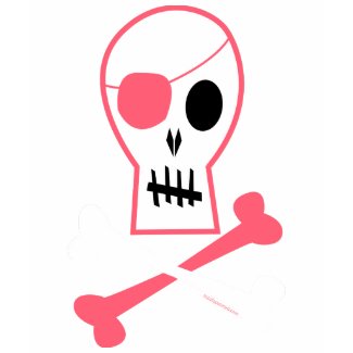 Pink Pirate Skull & Crossbones shirt