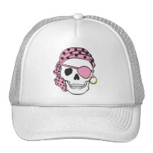Pink Pirate Skull Hat