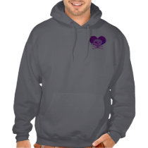 Pink Pirate Skull Heart 2-Sided Dark Hoodies