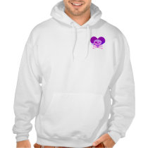 Pink Pirate Skull Heart 2-Sided Hoodies