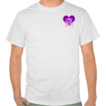 Pink Pirate Skull Heart 2-Sided Shirts