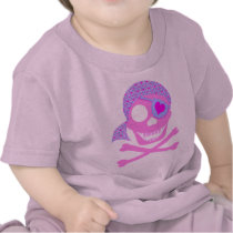Pink Pirate Skull Infant T-Shirt