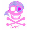 Pink Pirate Skull Kids' Shirts by wingedturtle Pink Pirate Skull Kids' Shirts
