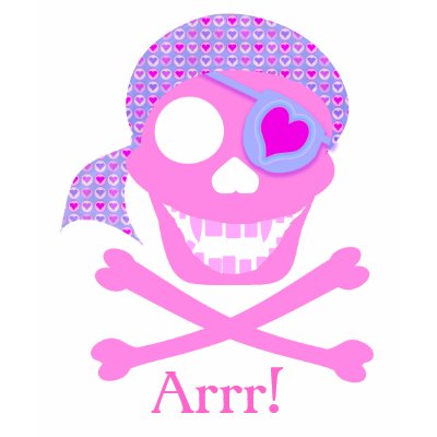 Pink Pirate Skull Kids' Shirts by wingedturtle