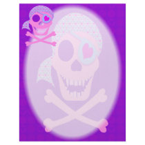 Pink Pirate Skull Letterhead