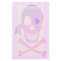 Pink Pirate Skull Lined Stationery