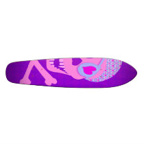 Pink Pirate Skull Skateboard by wingedturtle Pink Pirate Skull Skateboard