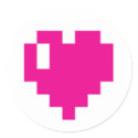 Pink Pixel Heart stickers