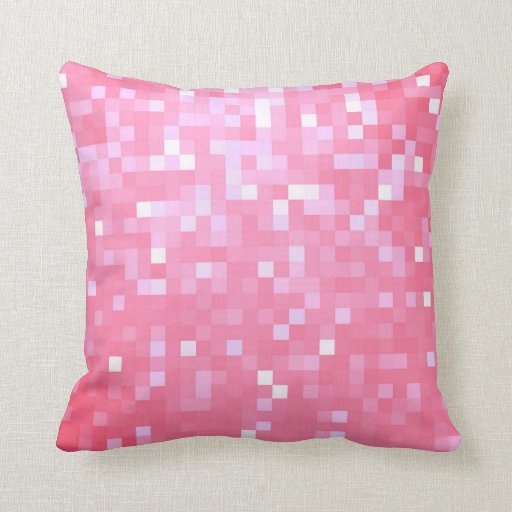 Pink Pixel Pillow Zazzle
