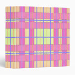 Pink Plaid avery binder
