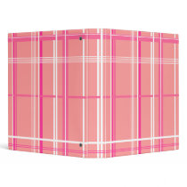 Pink Plaid Binder