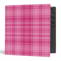 Pink Plaid binders