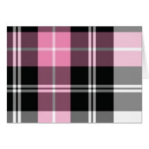 pink plaid cards