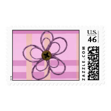 Pink Plaid Collection Stamp
