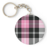 pink plaid keychain