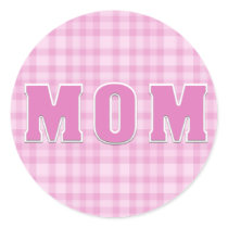 Pink Plaid Mom Sticker by mariannegilliand Pink Plaid Mom Sticker