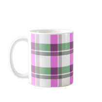 Pink plaid - Mug by cycreation Pink plaid - Mug