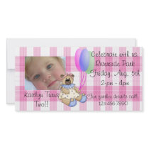 Pink Plaid Party Invite photo cards by craftycorner Pink Plaid Party Invite photo cards