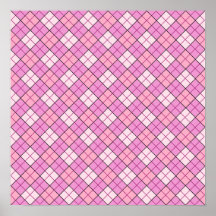 Pink Plaid Posters