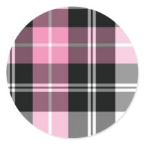 pink plaid sticker