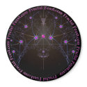 Pink Planets Fridge Magnet by FractalFeast Pink Planets Fridge Magnet