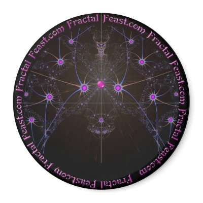 Pink Planets Fridge Magnet by FractalFeast