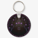 Pink Planets Keychain by FractalFeast Pink Planets Keychain