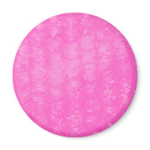Pink Plastic Bubble Wrap Magnet