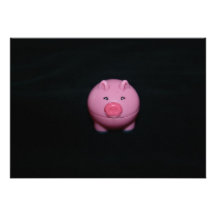 Pink Plastic Pig Invitation