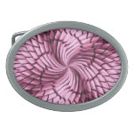 Pink Pleated Swirl Belt Buckle