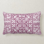 Pink Plum Rose Lace Renaissance Design pillows