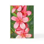 Pink plumeria card